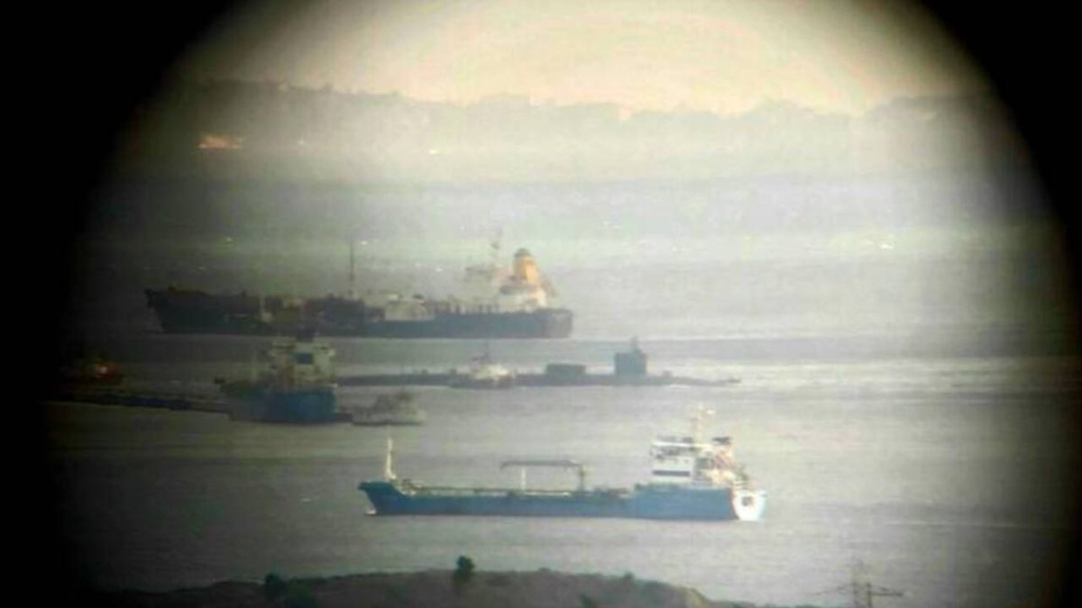 El submarino nuclear 'USS Florida' en la base militar de Gibraltar en 2019.