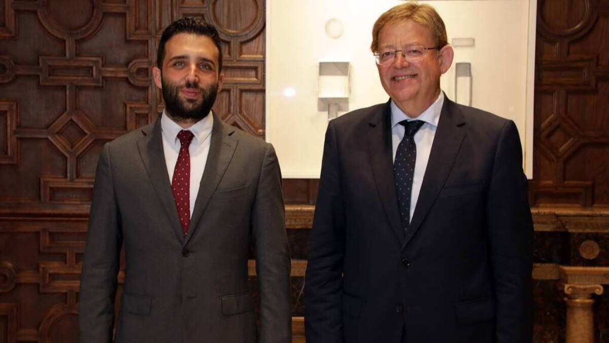 El alcalde de Sagunto, Darío Moreno, con Ximo Puig