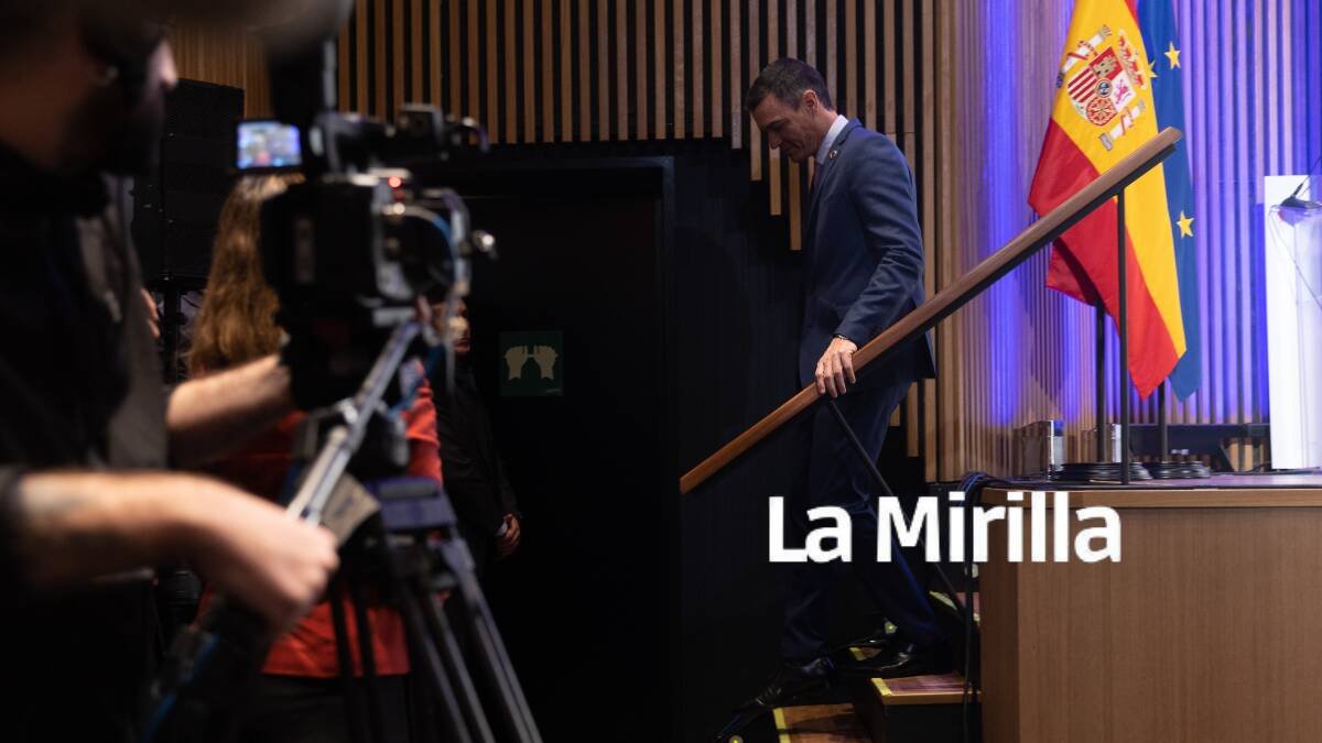 El presidente del Gobierno, Pedro Sánchez, tras presidir la VII Conferencia de Embajadores.