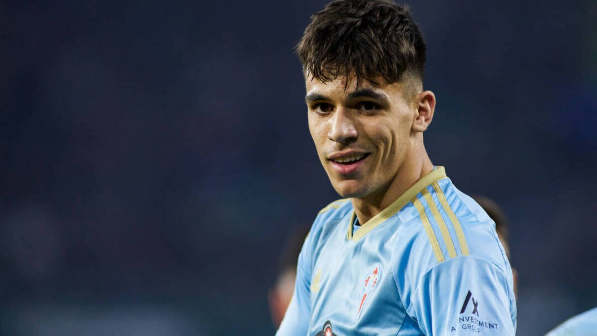 Gabri Veiga durante un partido con el Celta.