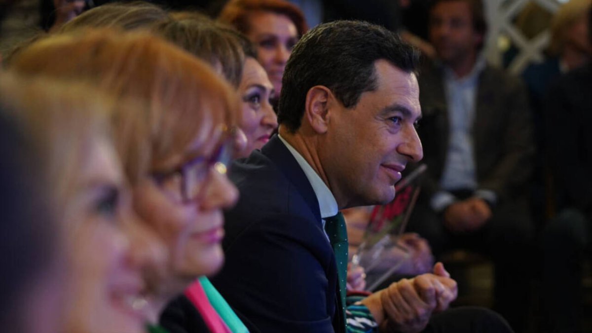 El presidente de la Junta de Andalucía y del PP-A, Juanma Moreno.