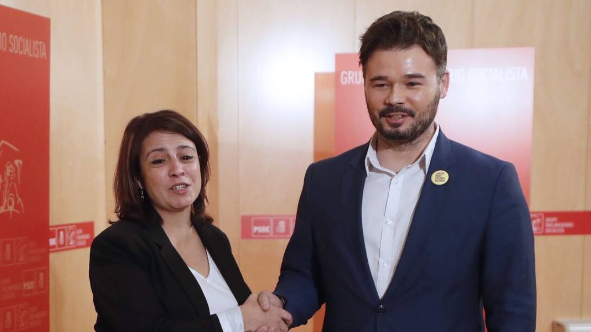 Lastra y Rufián.
