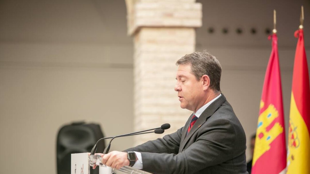 Page, este viernes en un acto en Ciudad Real.