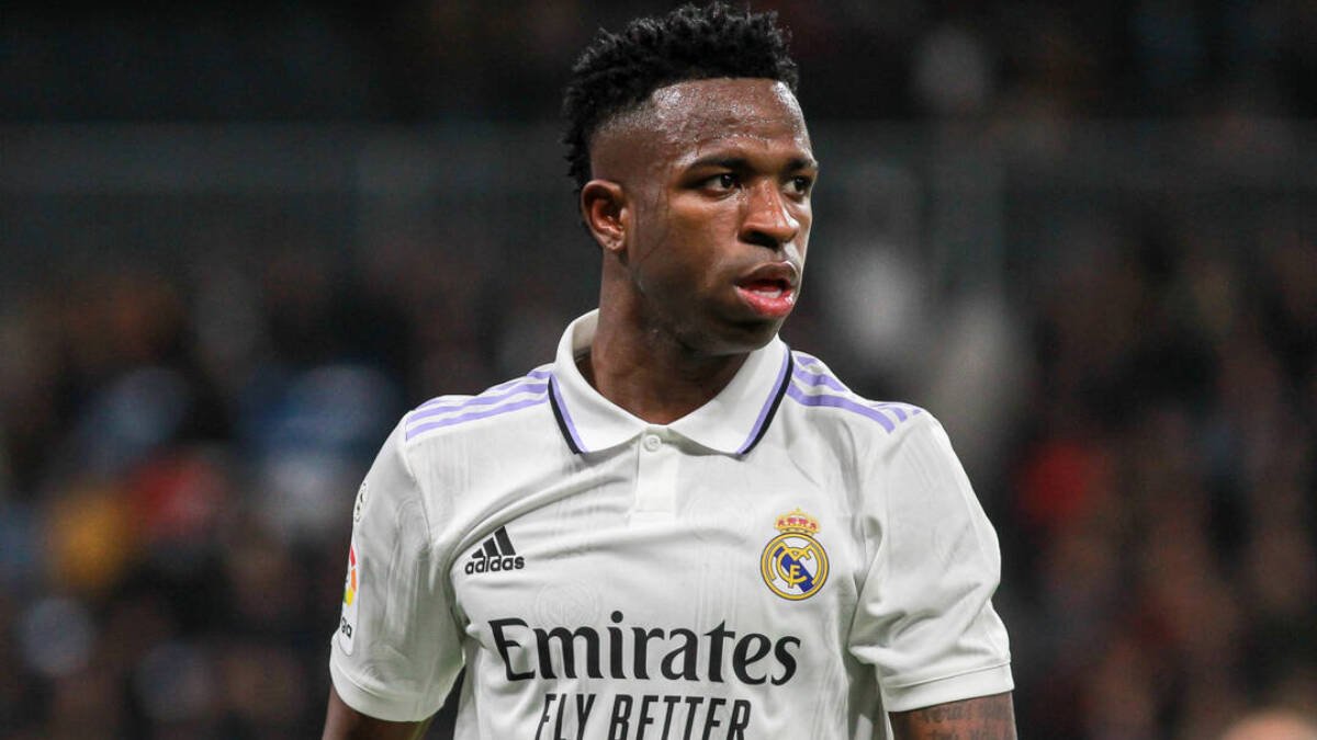Vinicius, durante un partido con el Real Madrid.