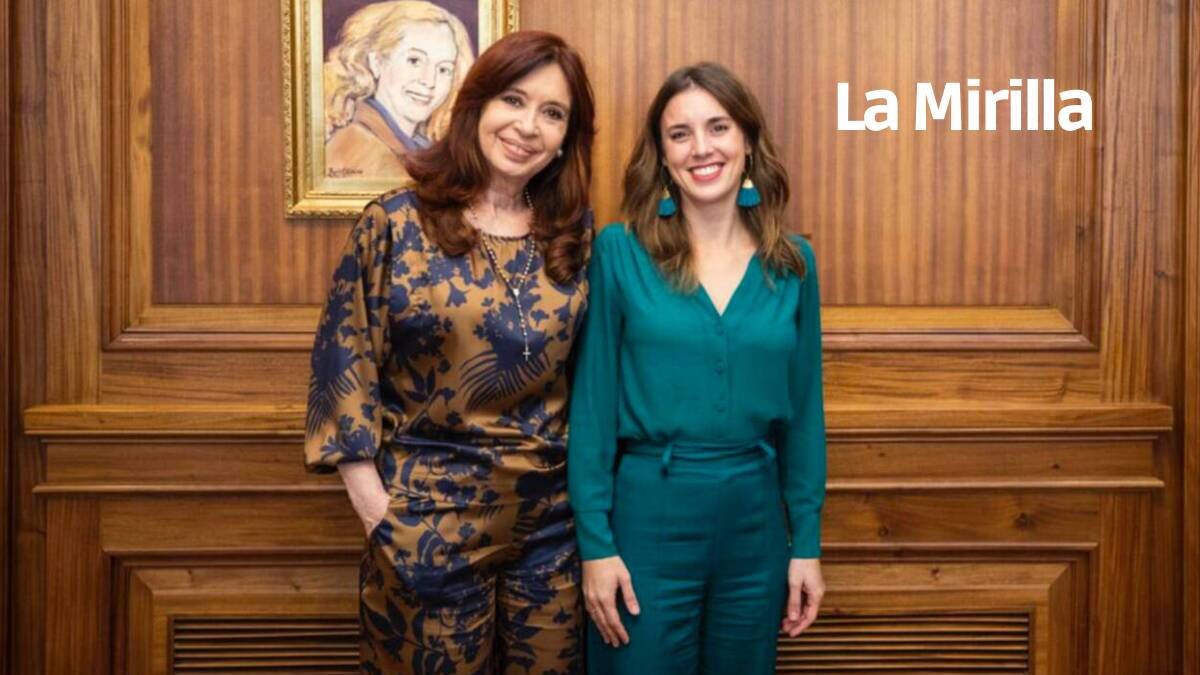 Cristina Fernández de Kirchner, con Irene Montero
