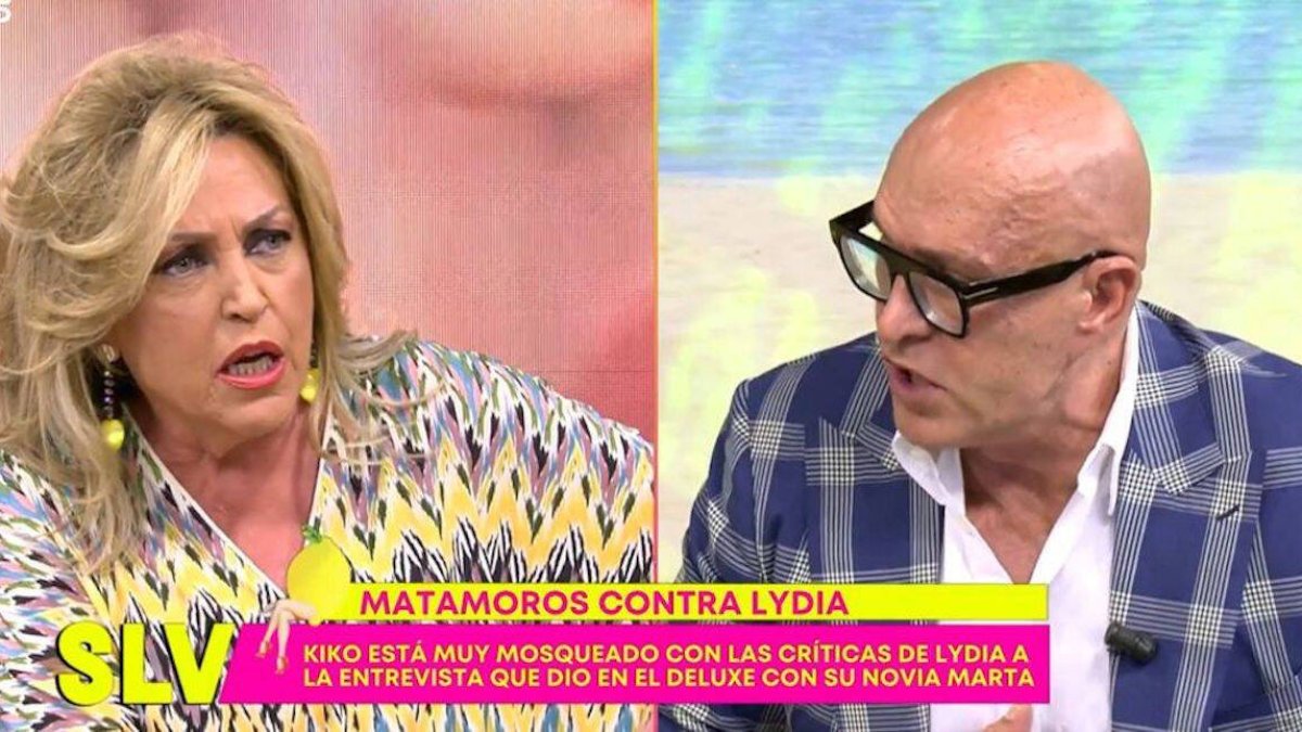 Lydia y Kiko, en 'Sálvame'. Telecinco.