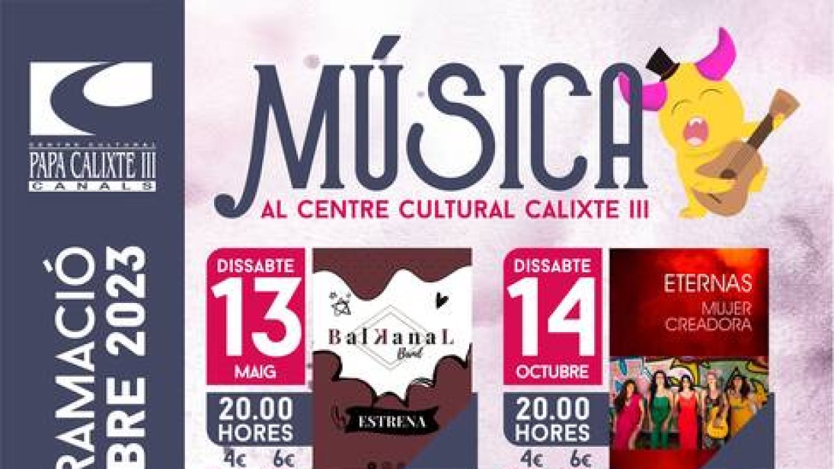 Canals crea la primera edició de ‘Música al Centre Cultural Calixte III’