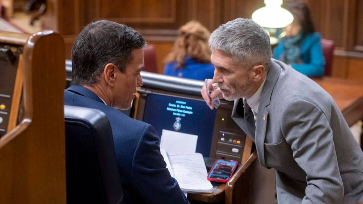 Pedro Sánchez y Fernando Grande Marlaska