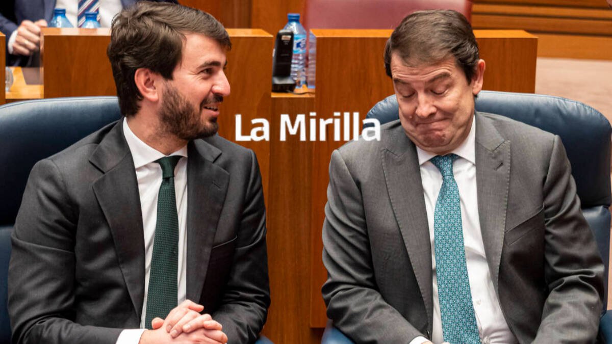 El vicepresidente de la Junta, Juan García-Gallardo y el presidente de Castilla y León, Alfonso Fernández Mañueco.