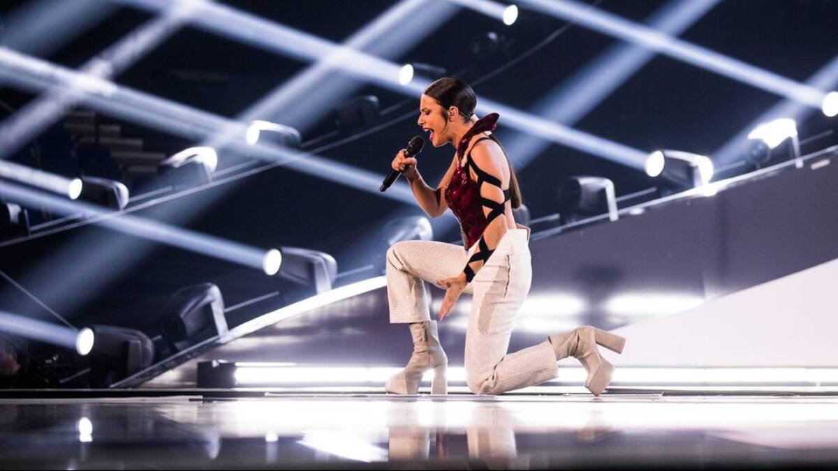 Blanca Paloma en el primer ensayo de Eurovisión