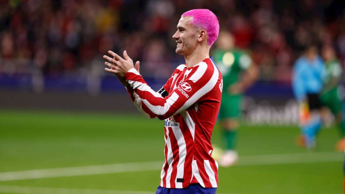 Griezmann durante un partido con el Atlético de Madrid.