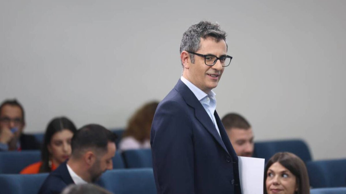 El ministro de Presidencia, Félix Bolaños, en una reciente comparecencia en la Moncoa