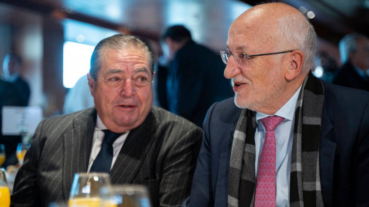 Vicente Boluda y Juan Roig en el desayuno de este primero