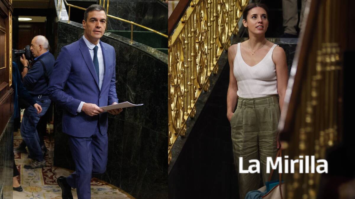 El presidente del Gobierno, Pedro Sánchez, y la ministra de Igualdad, Irene Montero.