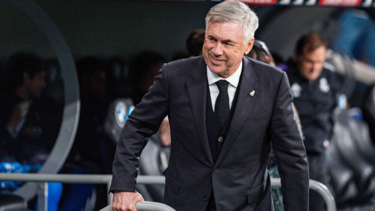 Carlo Ancelotti, durante un partido del Real Madrid.