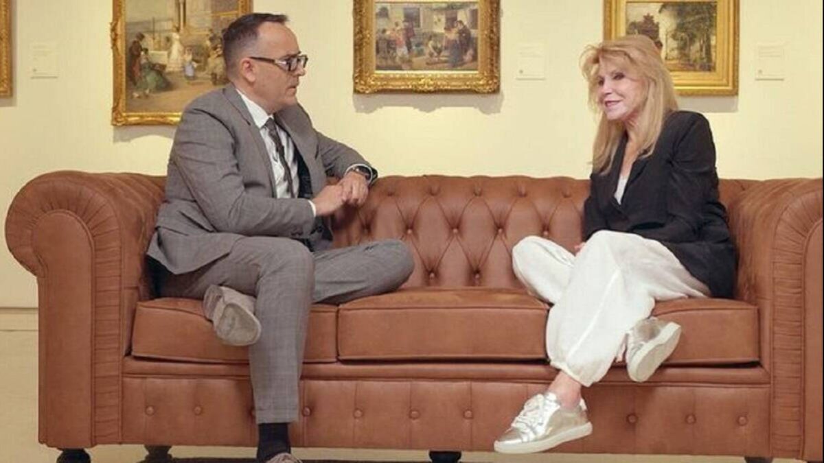 Carmen Cervera, en un momento de la entrevista con Risto Mejide.