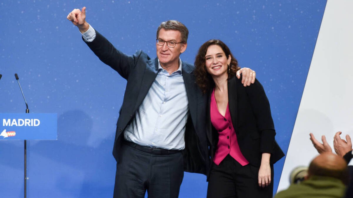 El presidente del Partido Popular, Alberto Núñez Feijóo, y la presidenta de la Comunidad de Madrid, Isabel Díaz Ayuso.