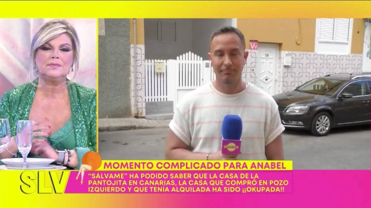 Momento tenso entre Terelu y el reportero Raúl Triguero. Telecinco.