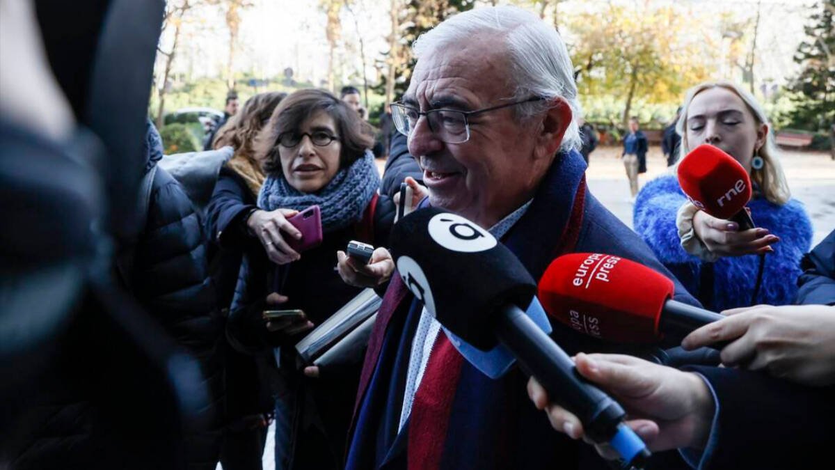 Pepe Cataluña a su llegada a la Ciudad de la Justicia