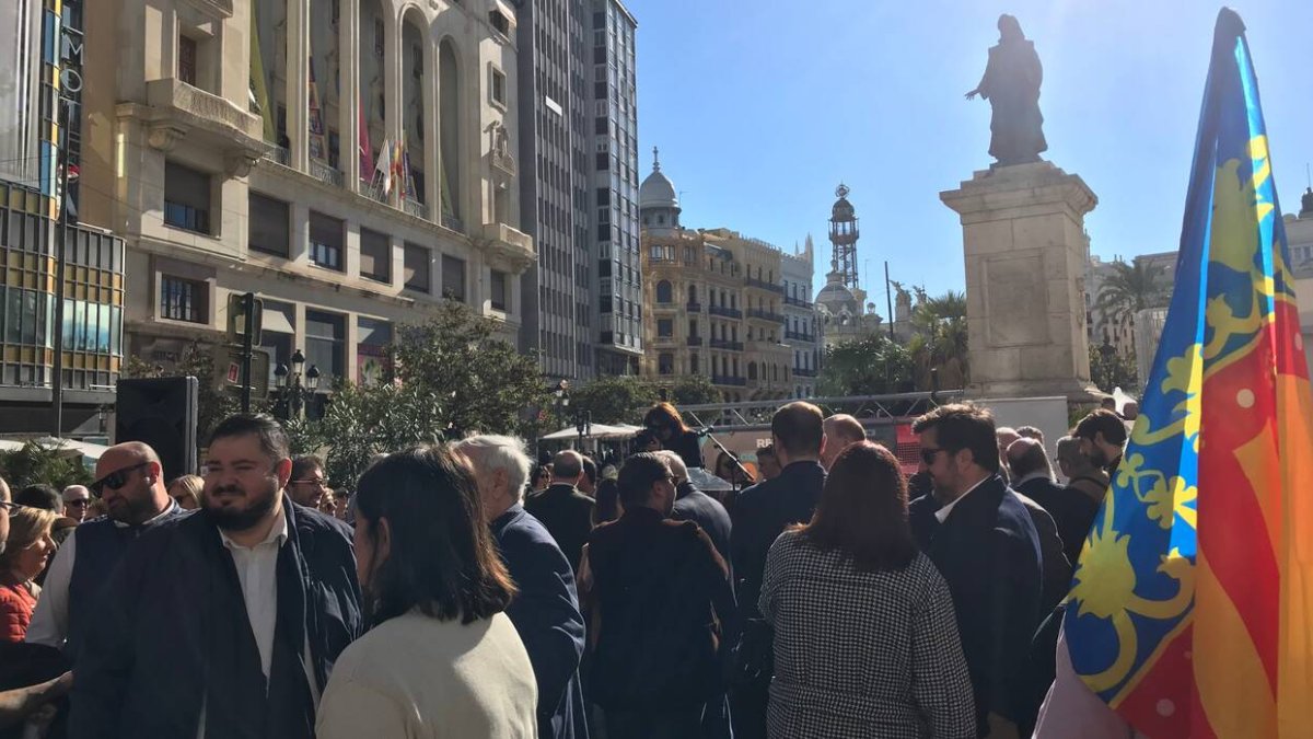 Imagen del acto en defensa de la figura de Francesc de Vinatea - SERGI TARAZONA/ESDIARIO CV
