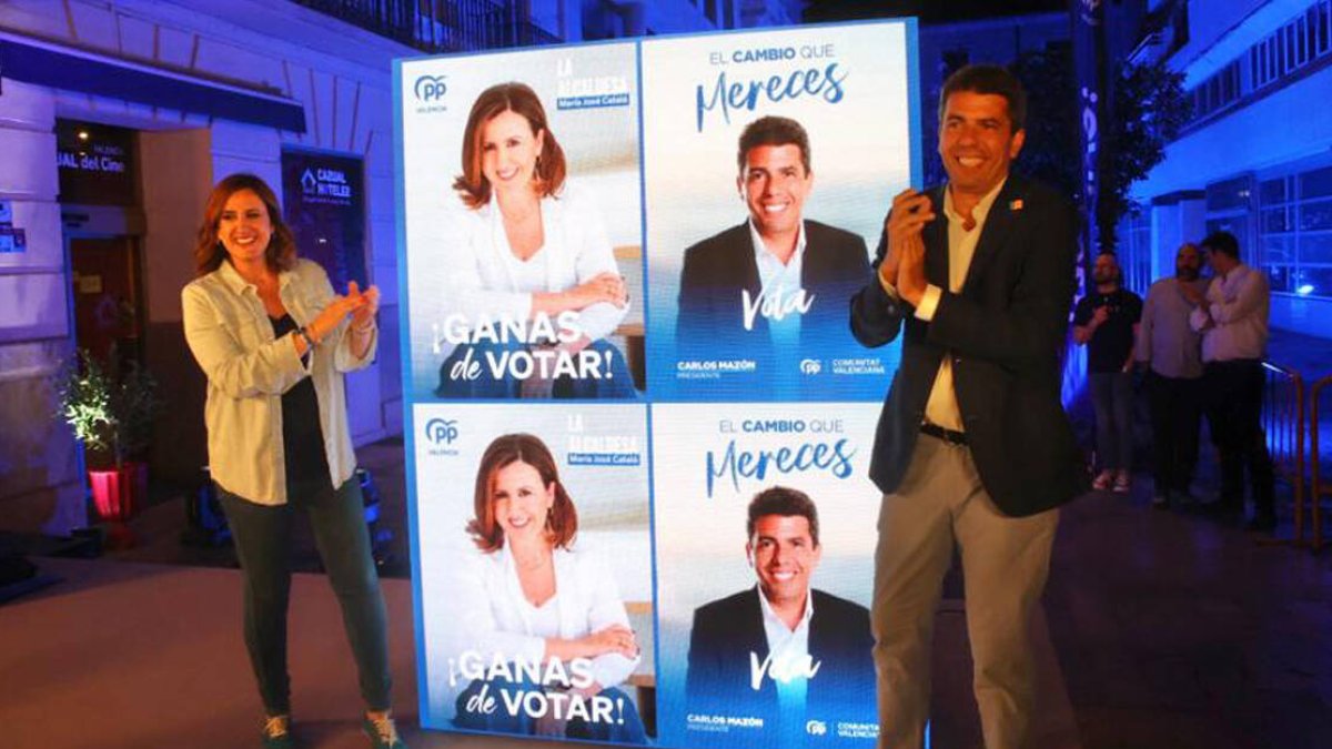 María José Catalá y Carlos Mazón en el inicio de campaña
