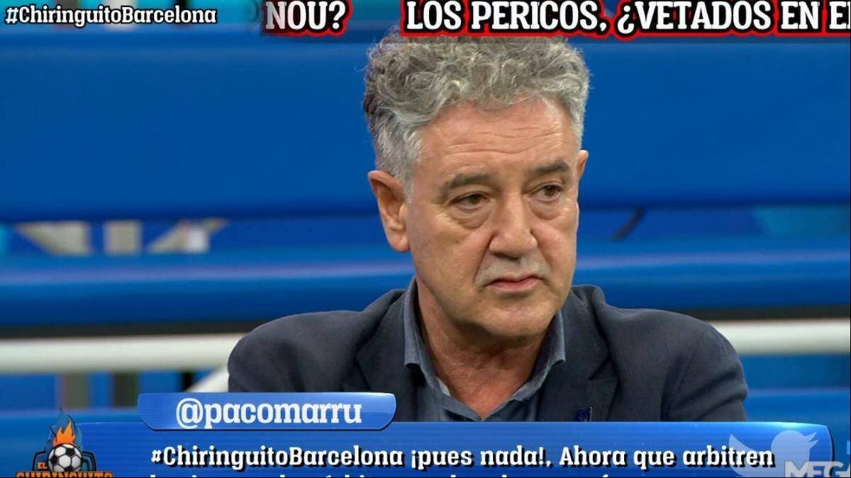 Rafa Guerrero, en el plató de El Chiringuito.