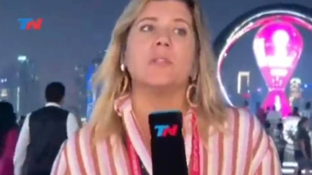 Dominique Metzger en directo explicando lo sucedido en su canal TN