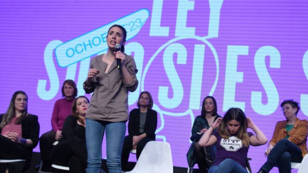 La ministra de Igualdad, Irene Montero, impulsora de la Ley del 'sólo si es sí'.