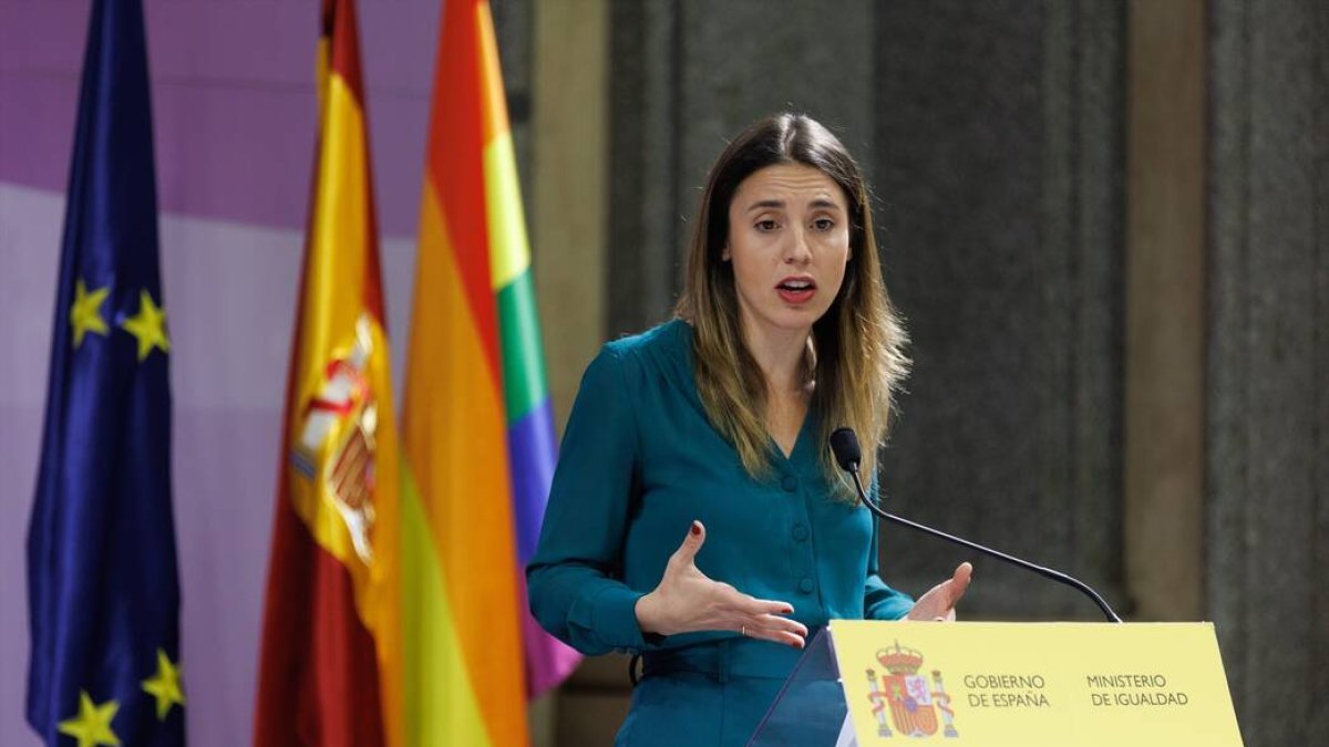 La ministra de Igualdad, Irene Montero.