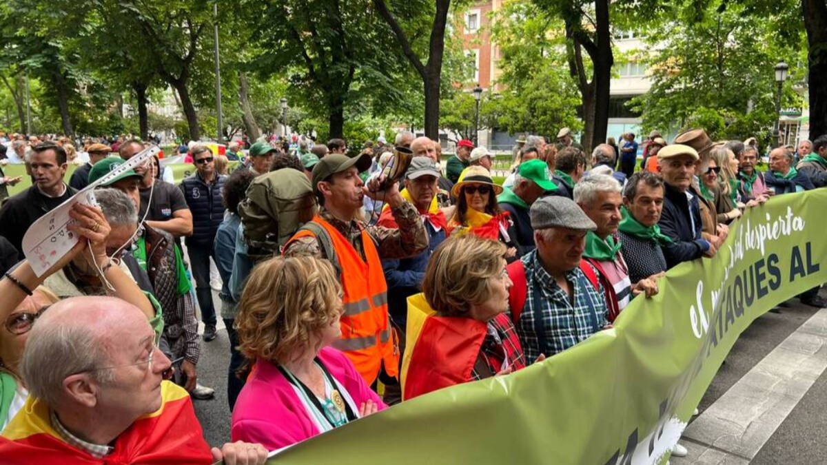 Cabeza de la manifestación de SOS Rural.
