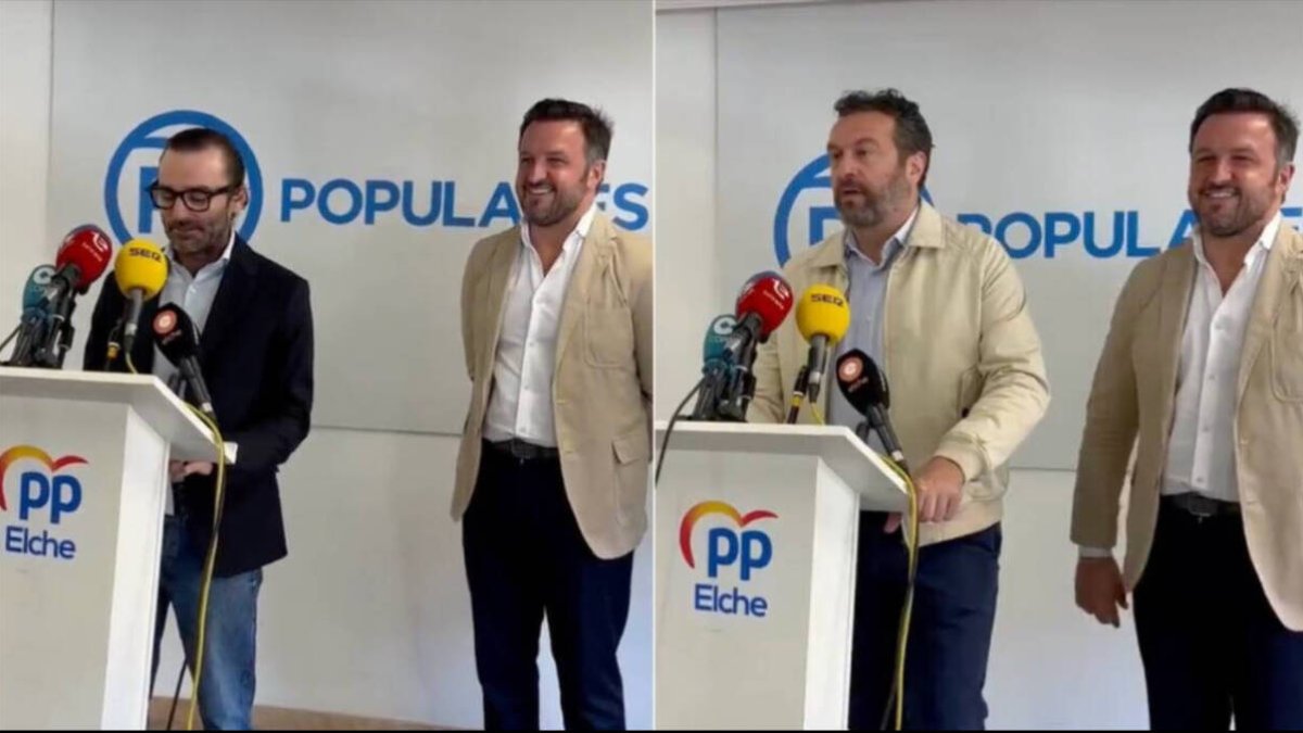 En izquierda Tito Costa junto a Pablo Ruz, y en la derecha le acompaña José A. Román