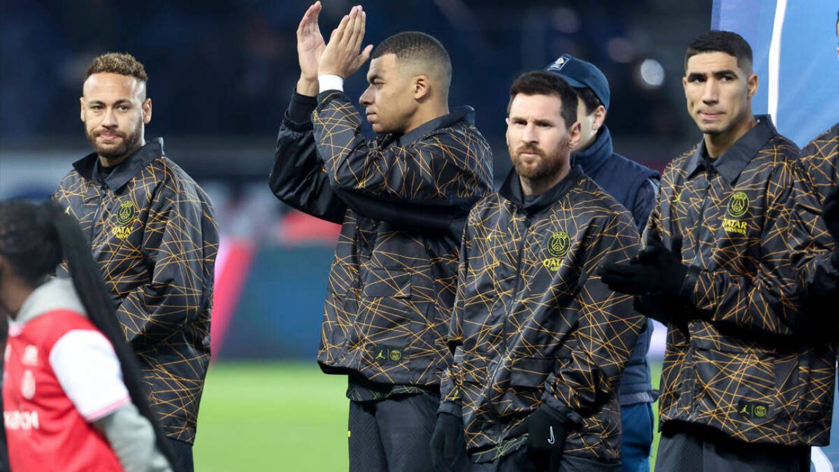 Los jugadores del PSG antes de un partido.
