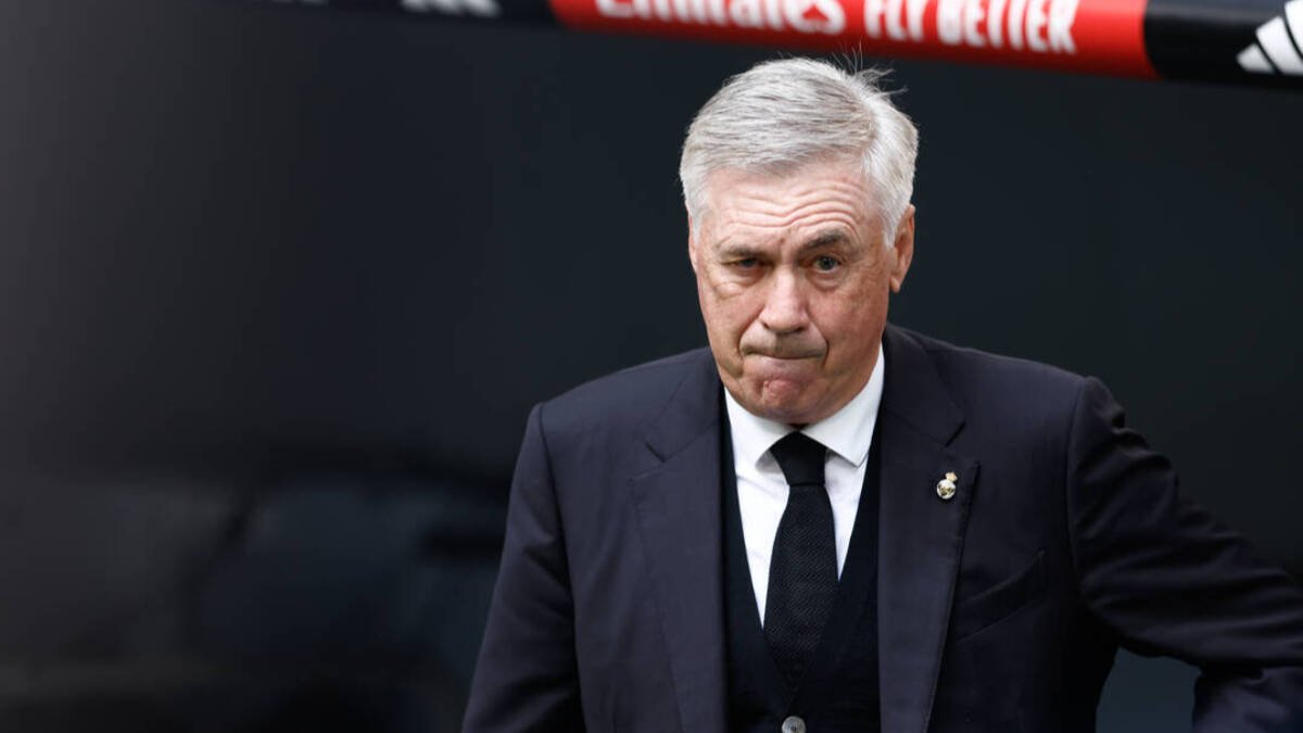 Carlo Ancelotti, durante un partido del Real Madrid.