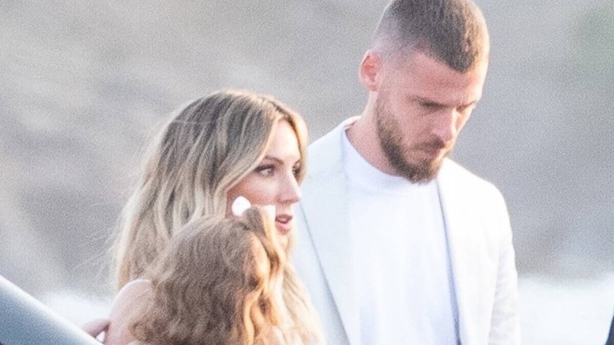 Edurne, De Gea y la pequeña Yunai. Europa Press.