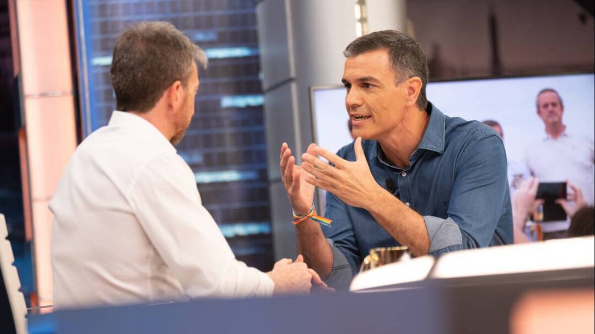 Pedro Sánchez con Pablo Motos en El Hormiguero.