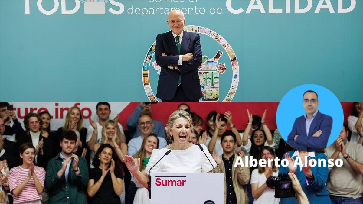 El presidente de Mercadona, Juan Roig (arriba) y la vicepresidenta segunda del Gobierno, Yolanda Díaz (abajo).