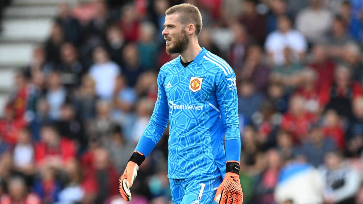 David de Gea, durante un partido con el Manchester United.