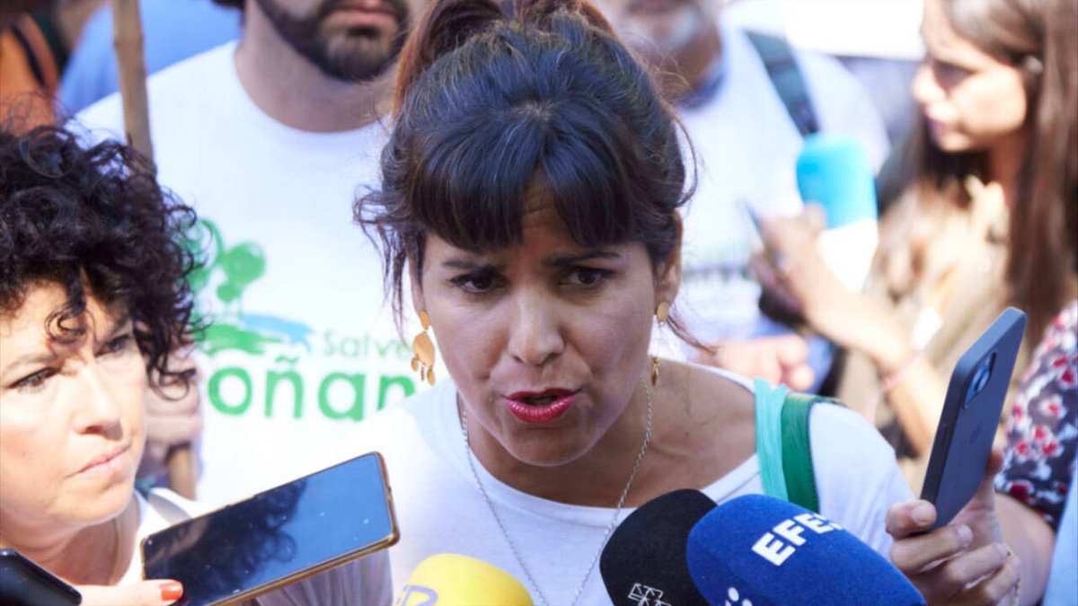 La portavoz de Adelante Andalucía, Teresa Rodríguez.