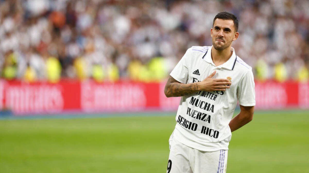 Dani Ceballos en su último partido en el Bernabéu.