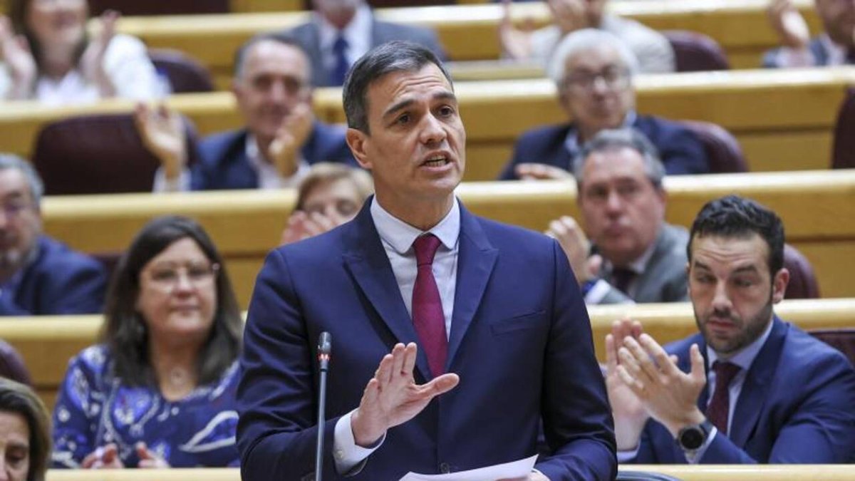 Sánchez, en el Senado.