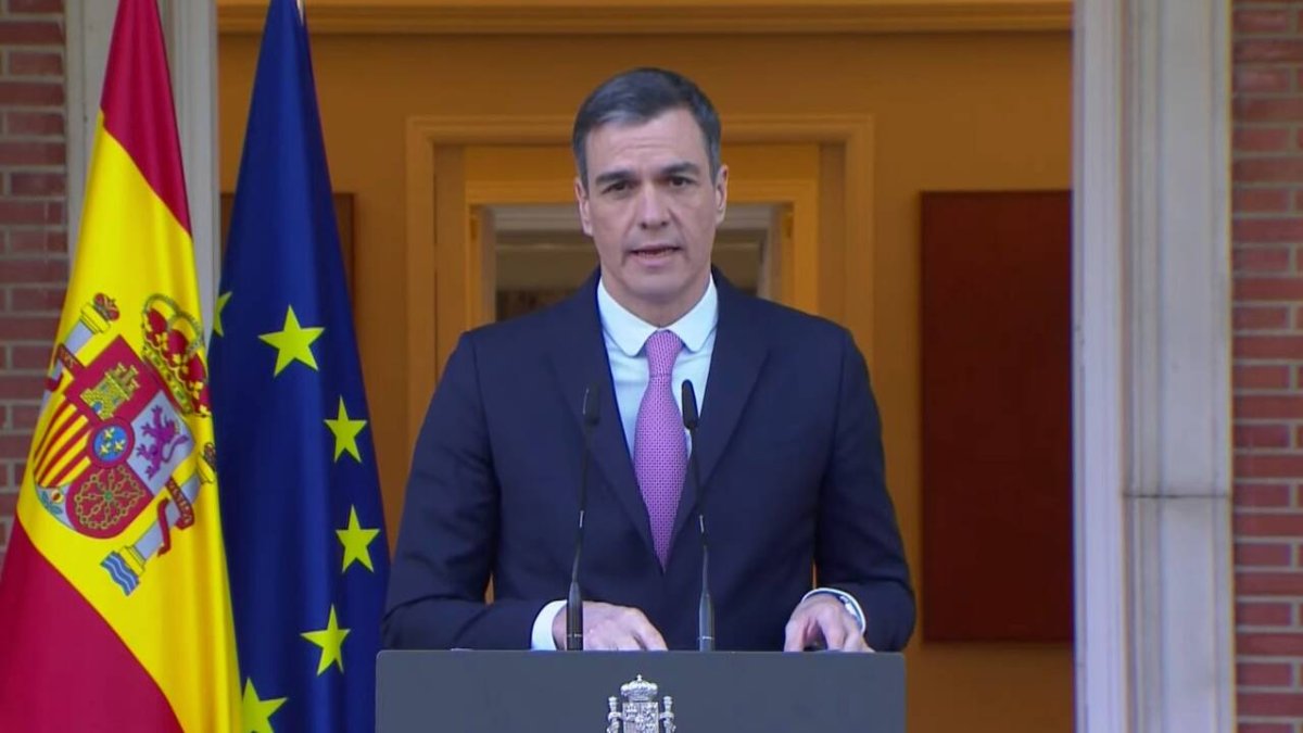 Pedro Sánchez, este lunes, anunciado su ajuste de gobierno.