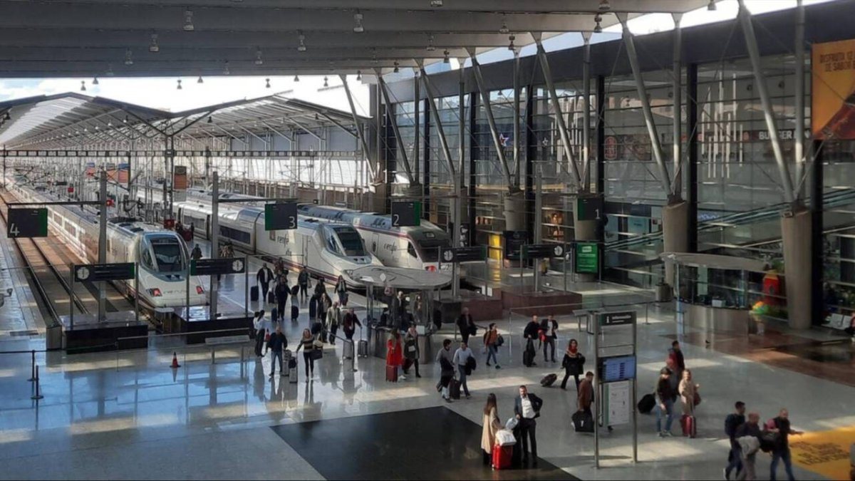 AVE en la estación de tren María Zambrano de Málaga.