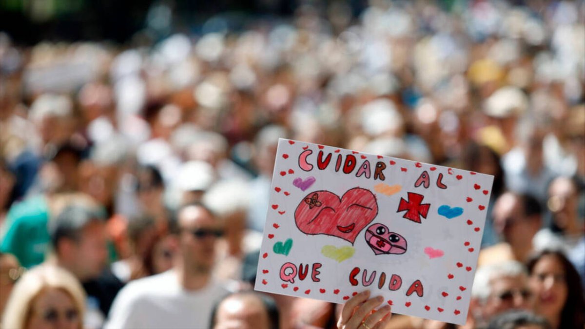 Imagen de una de las movilizaciones por la sanidad en Málaga.