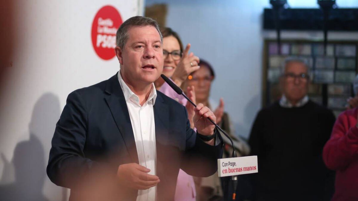 El candidato del PSOE a la Junta, Emiliano García-Page.