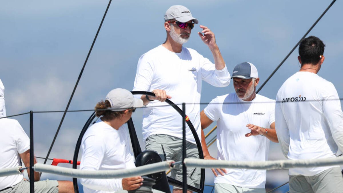 El rey Felipe VI durante sus vacaciones en Palma de Mallorca.