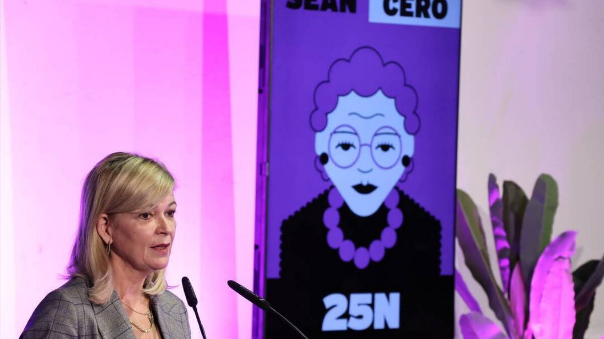 Gabriela Bravo en un acto del 25-N del PSOE