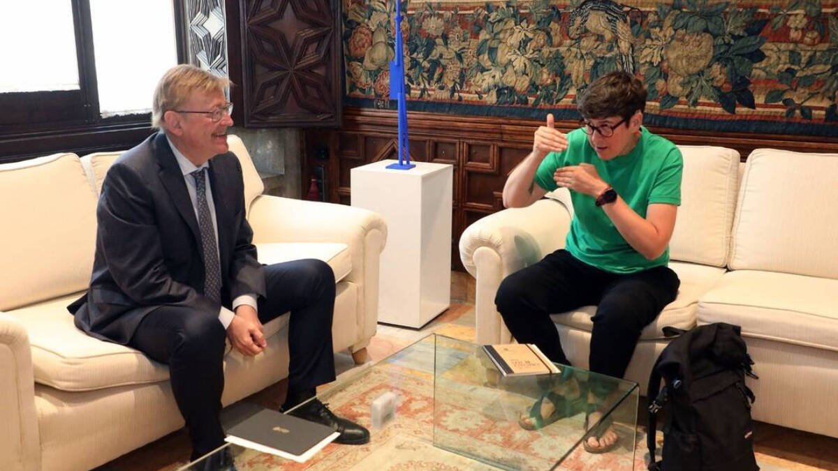 Reunión de Ximo Puig y Pilar Lima en el Palau de la Generalitat.