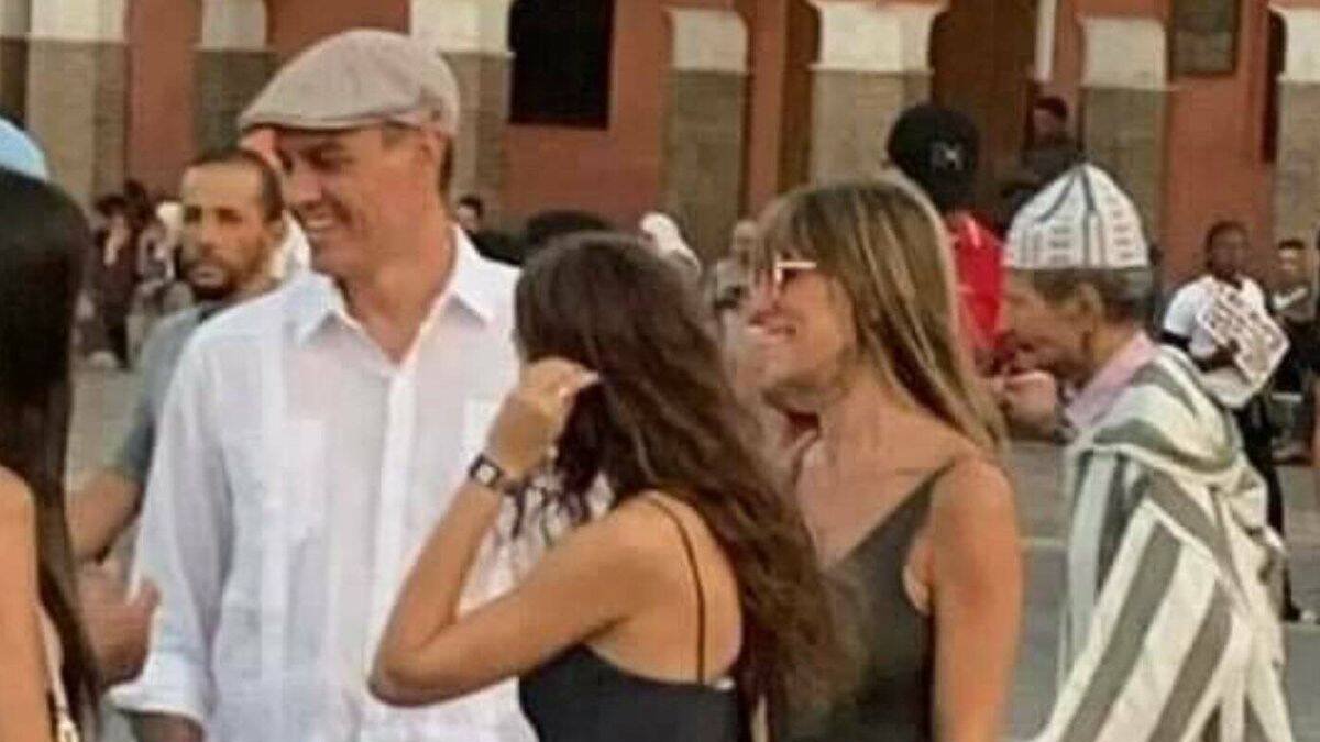 Sánchez y su familia en Marrakech.