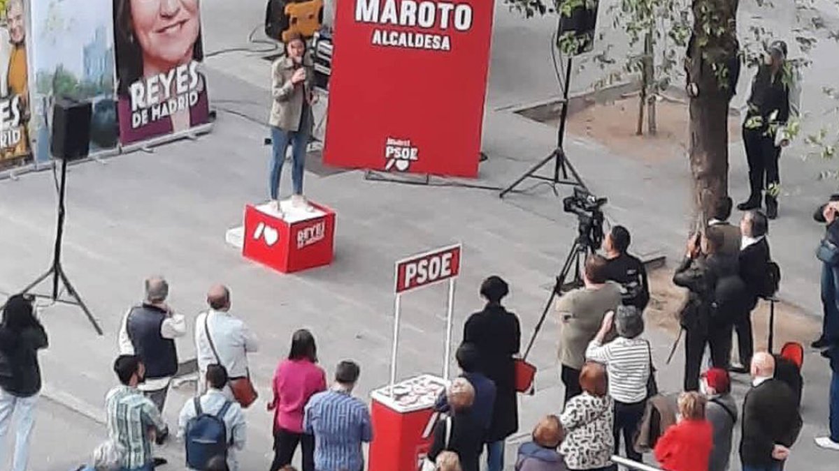 El mitin pinchazo de Reyes Maroto