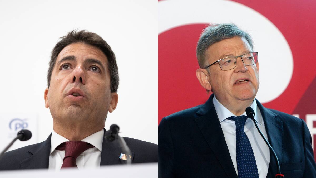 Carlos Mazón, candidato del PPCV a la Generalitat, y Ximo Puig, presidente y candidato socialista a la Generalitat - SERGI TARAZONA/ESdiario